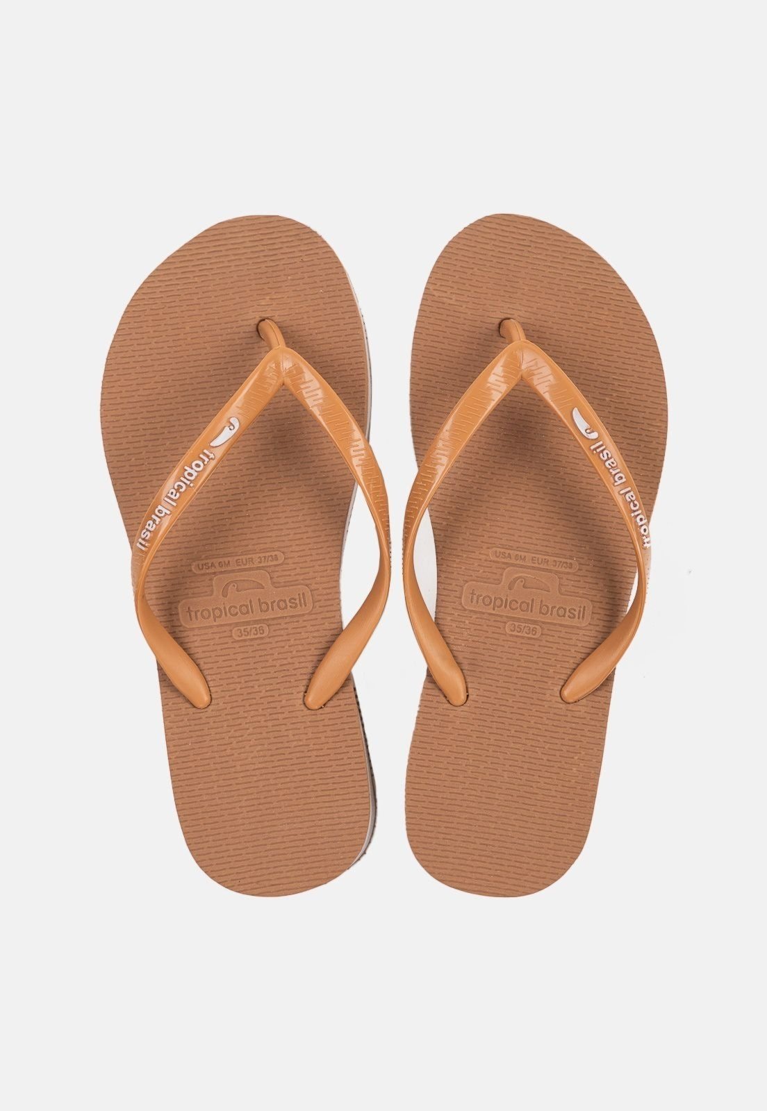 Chinelo Tropical Brasil Tamanco Anabela Bege