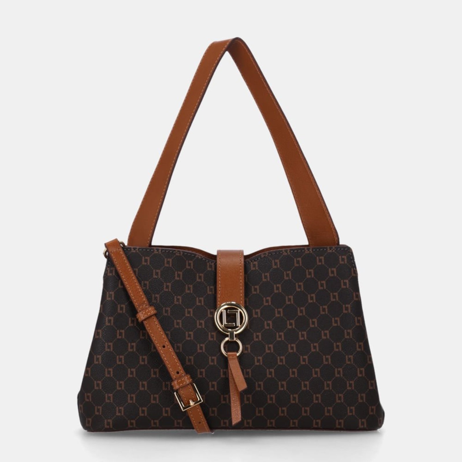 Bolsa Tote Média Monograma Ll Mocca - 2000950 Luz da Lua