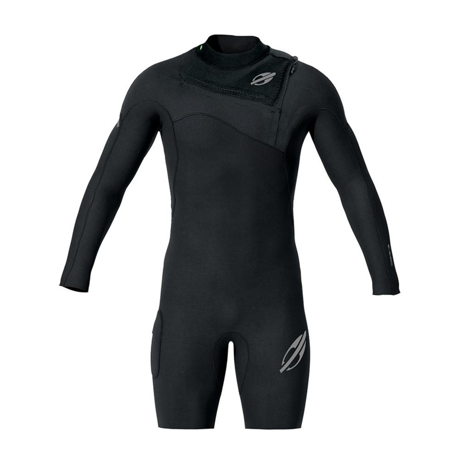 Vista 2 Short John Mormaii ML Chestzip 2mm Flexxxa Pro Surf 2025 preto Mormaii preto