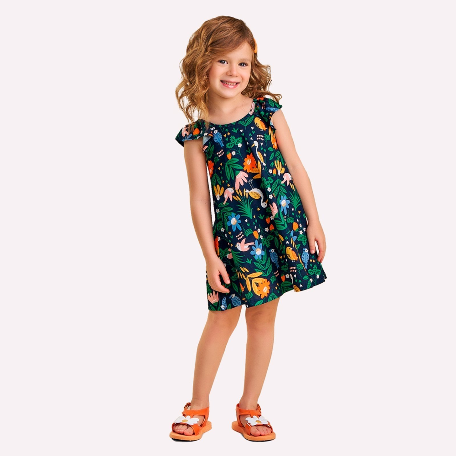 Infantil – Vestido Menina em Algodão Nanai