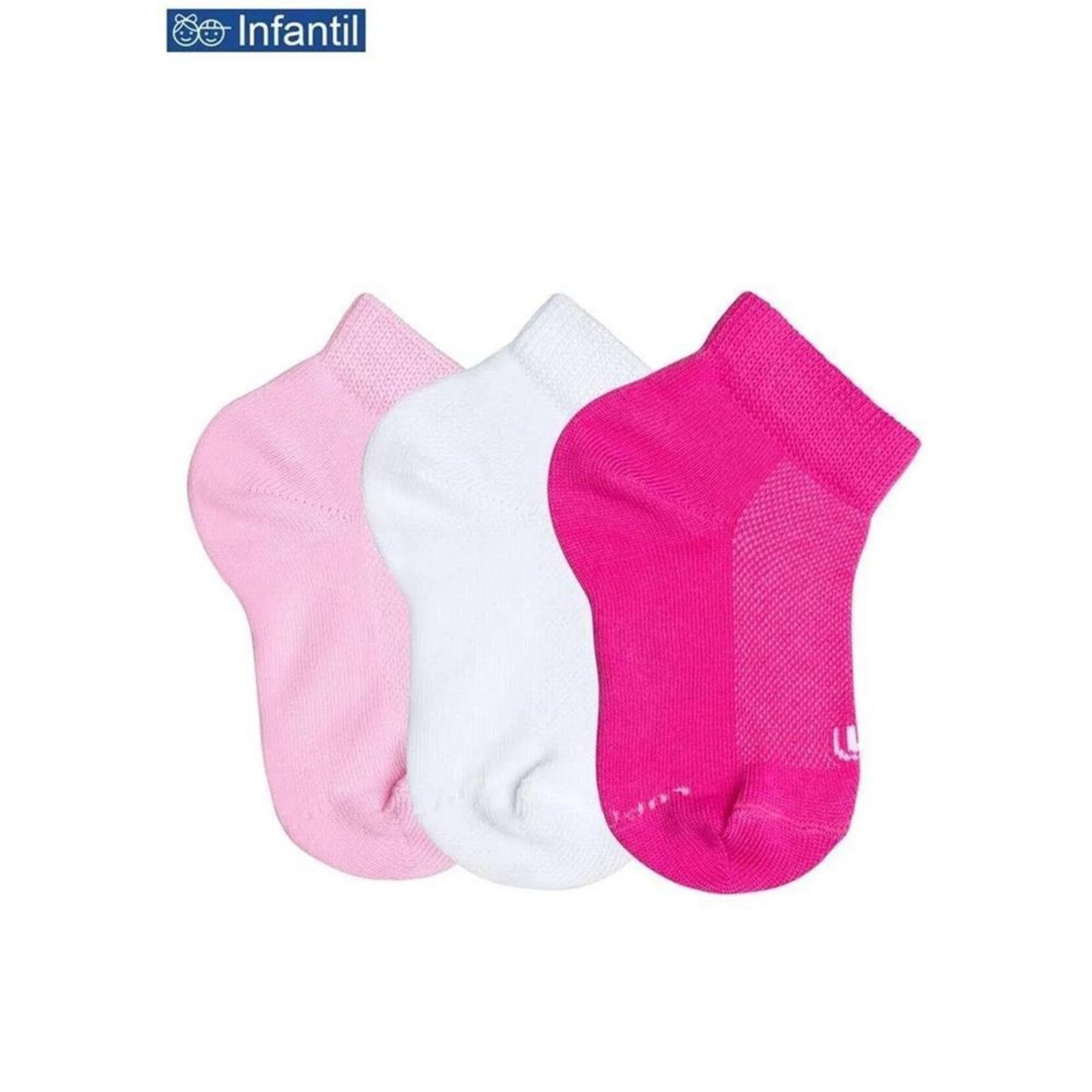 Vista 2 Meia Lupo 2725 Branco rosa Lupo rosa
