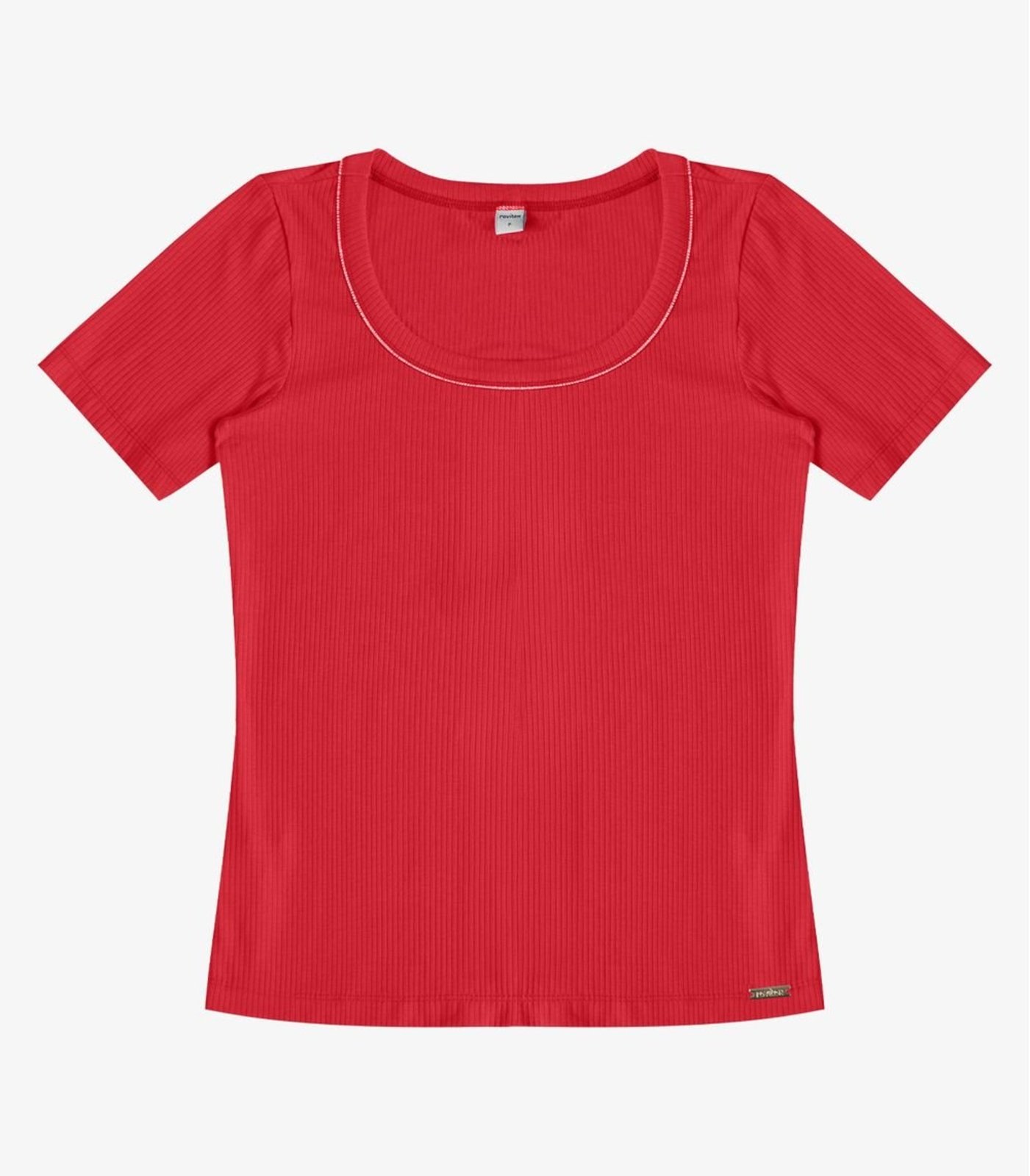 Blusa Feminina Ribana de Viscose Rovitex Vermelho