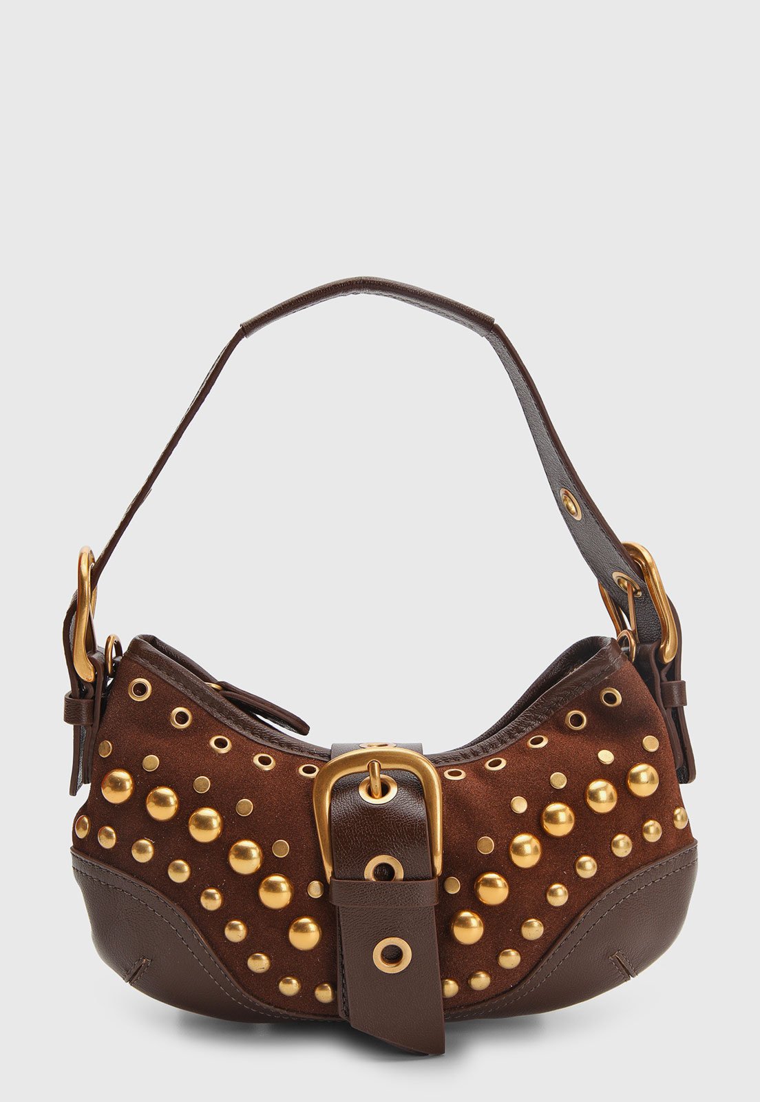 Bolsa Feminina Vicenza Média Tachas Toffee