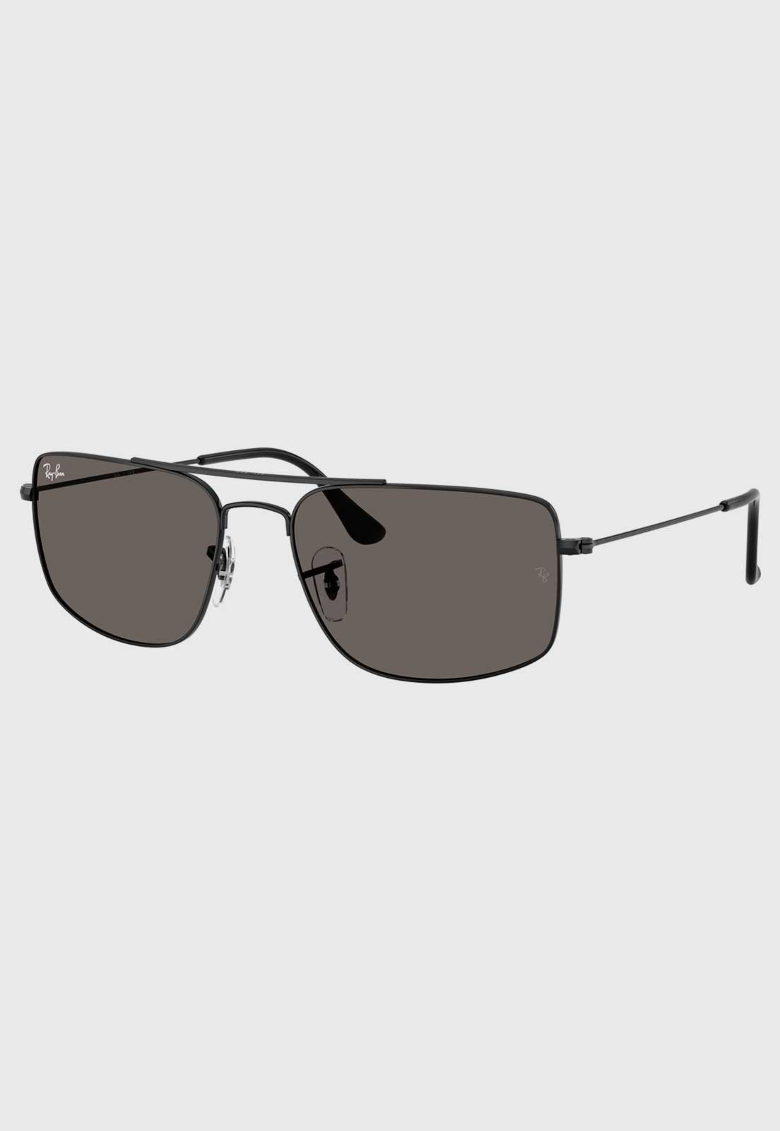Óculos de Sol Ray-Ban Retangular Metal Preto