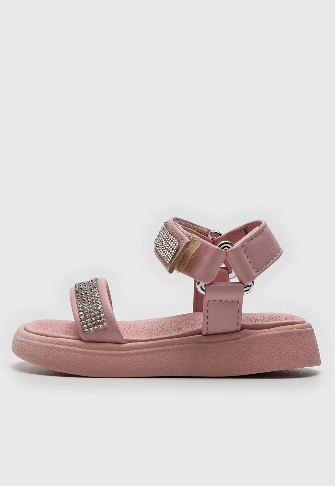 Vista 3 Infantil - Sandália Flat Molekinha Tira Hotfix rosa MOLEKINHA rosa