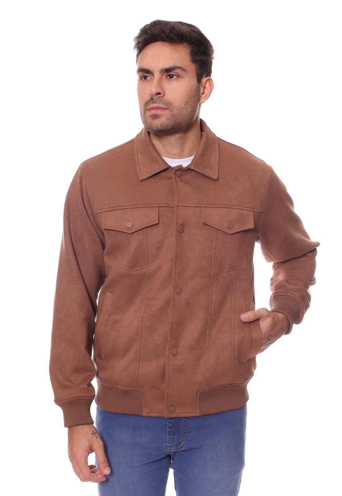 Jaqueta Masculina Suede Crocker