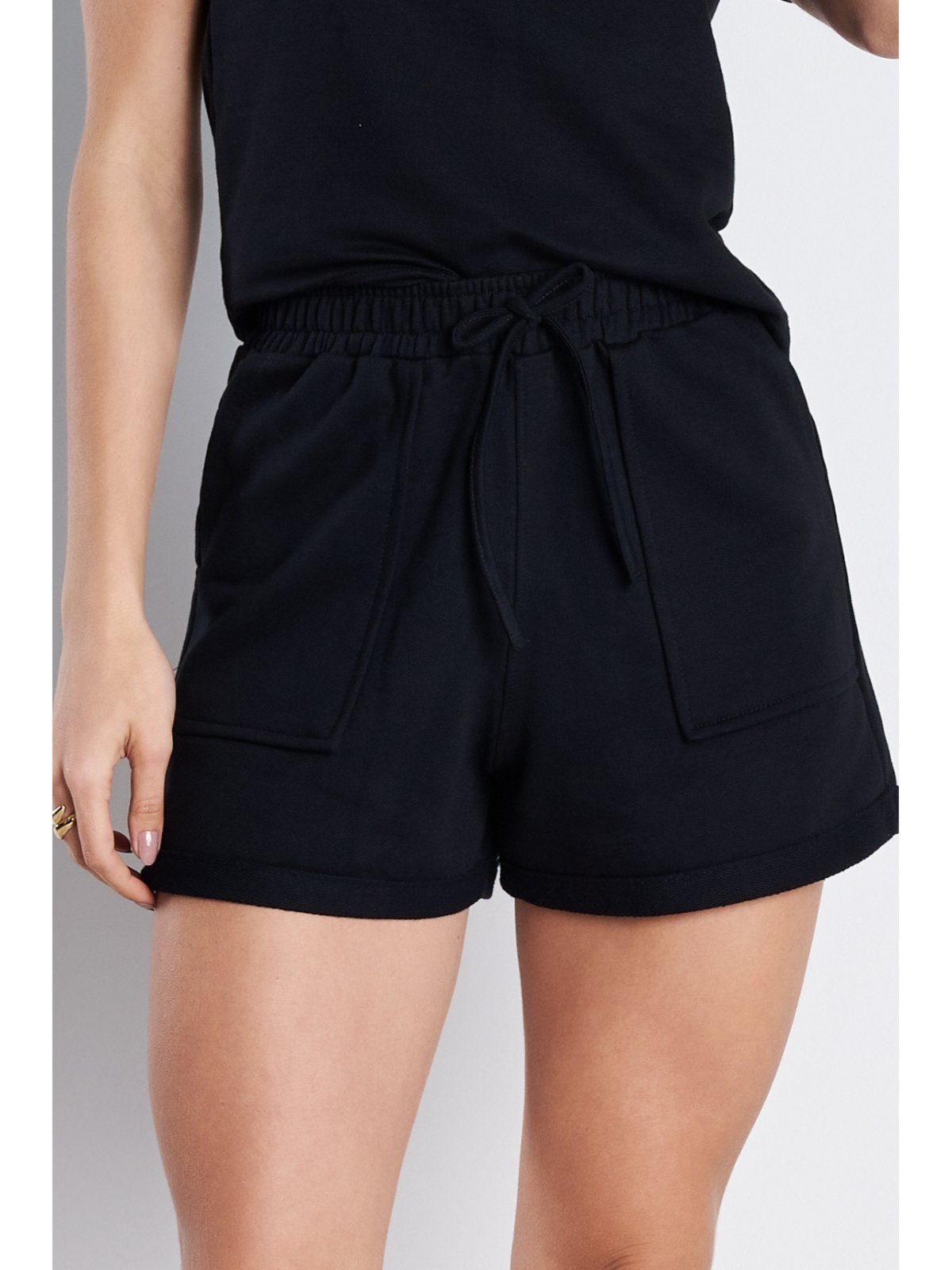 Short Feminino MeuJeans Amora Moletinho Preto