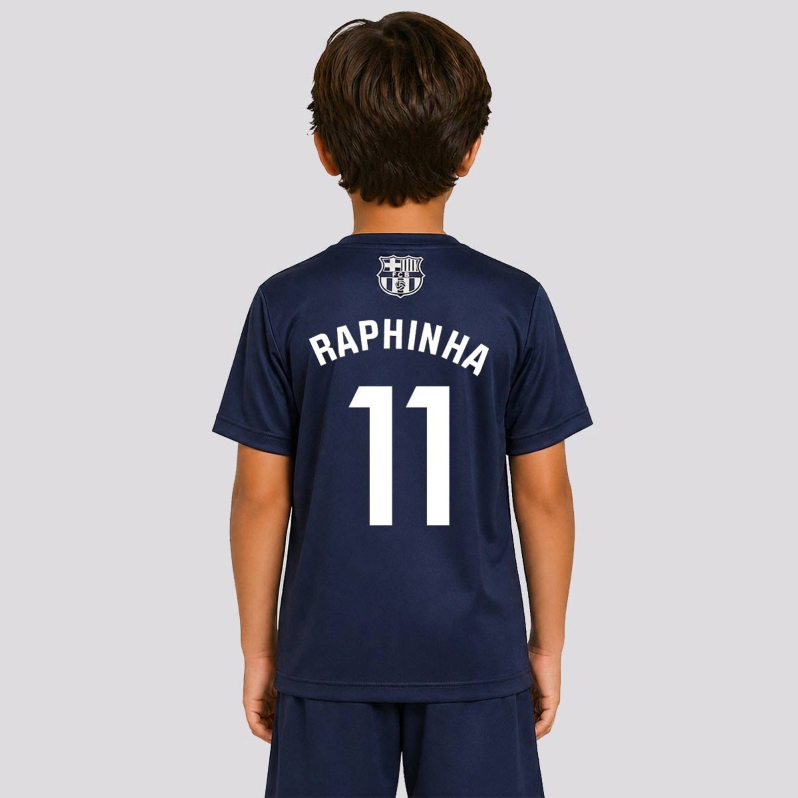 Camisa Barcelona Stamina Azul Marinho 11 Raphinha