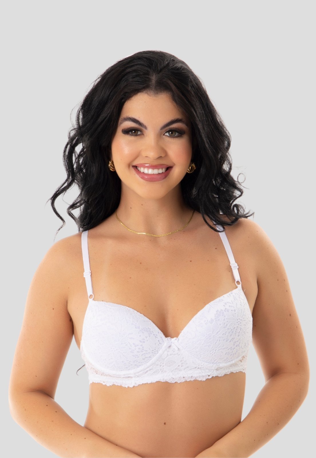 Sutiã Bojo Com Renda Confortável Dia-Dia – Branco