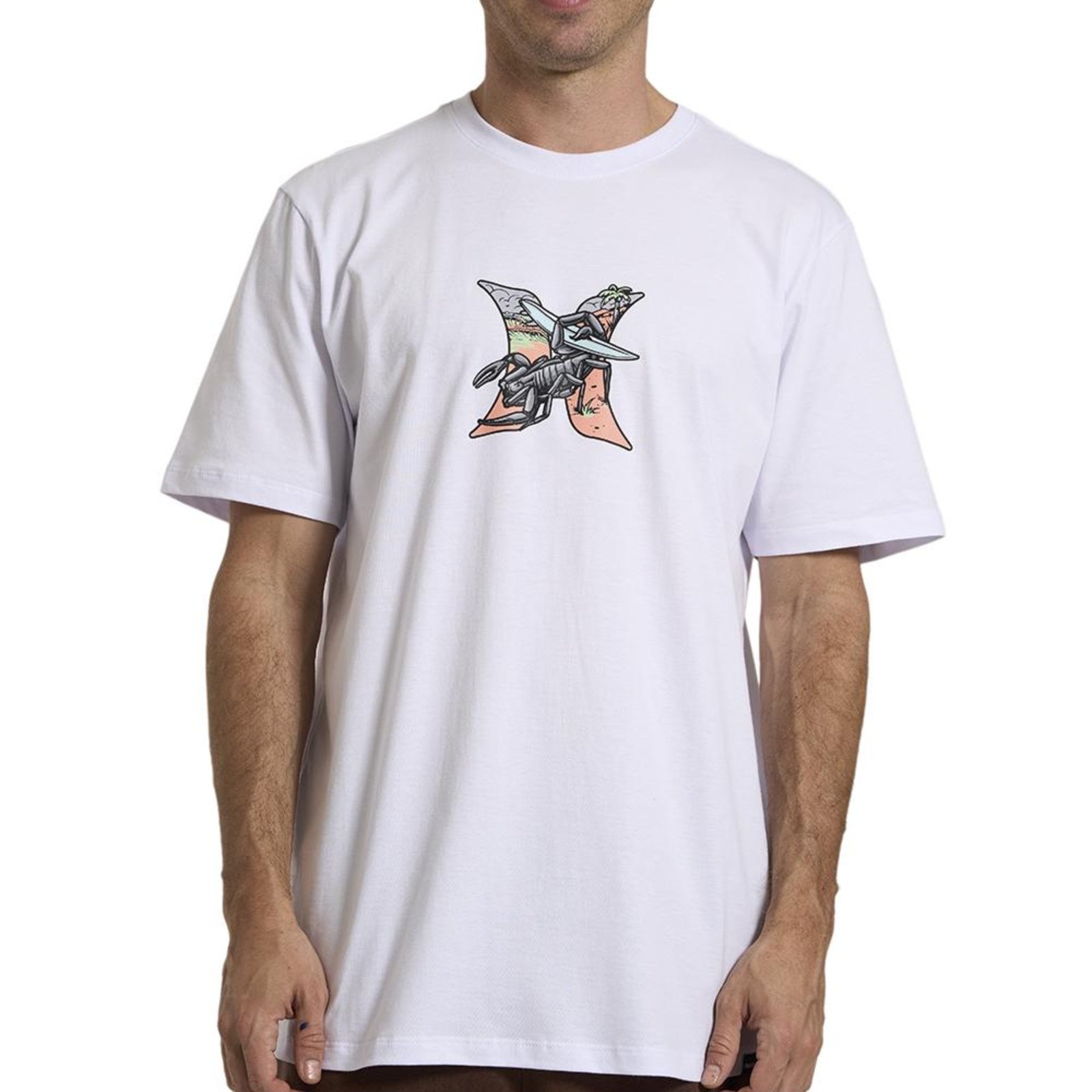 Camiseta Hurley Scoprion WT26 Masculina Branco