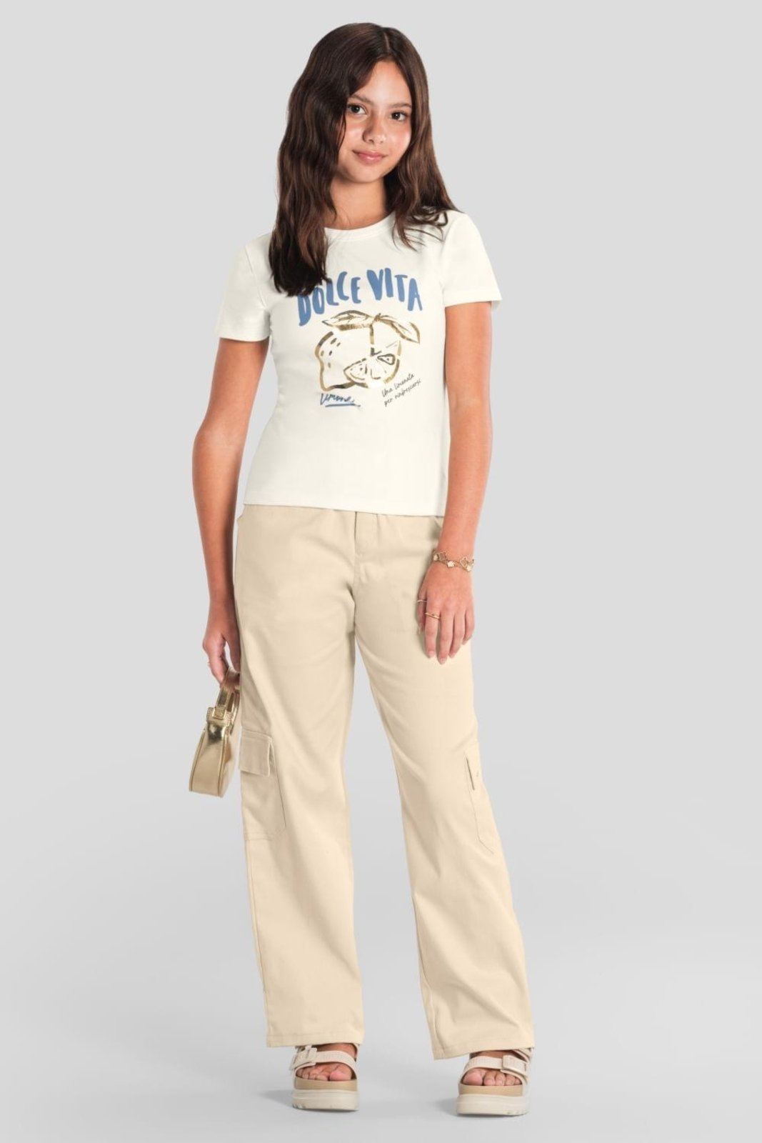 Infantil - Blusa menina metalizado Brandili Young