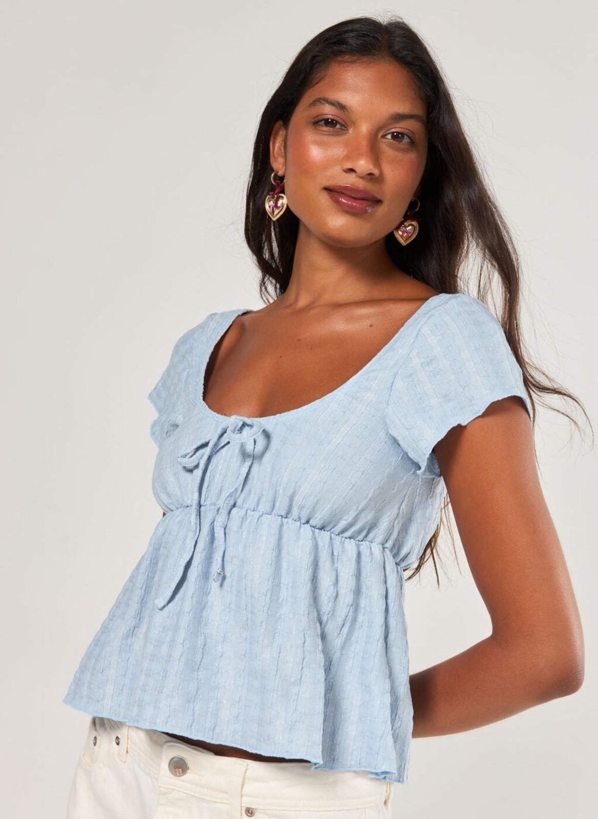 Vista 2 Blusa Tipo Batinha Clara Youcom azul Youcom azul