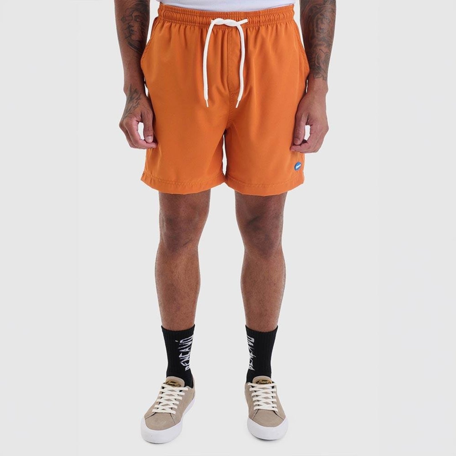 Beach Shorts Basic Elipse Laranja