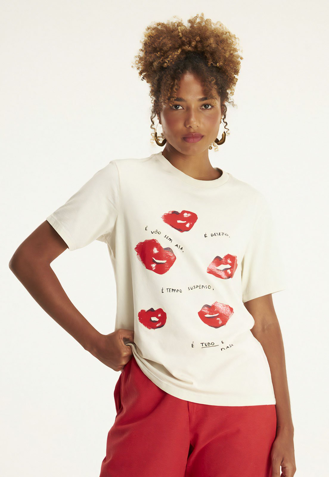 Camiseta Cantão Reta Classic Desejo Off-White