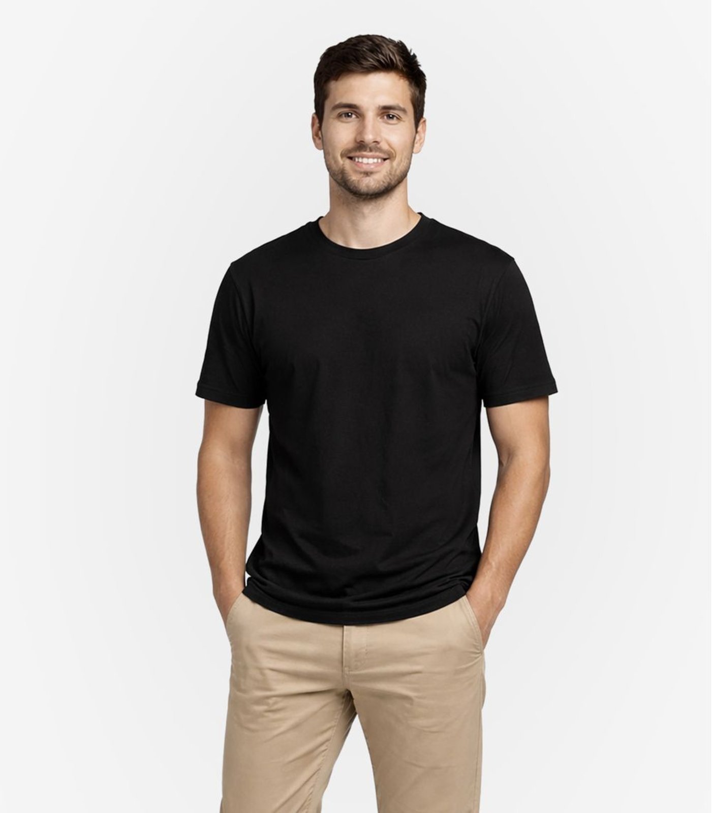 Camiseta Masculina Básica Meia Malha Select Preto