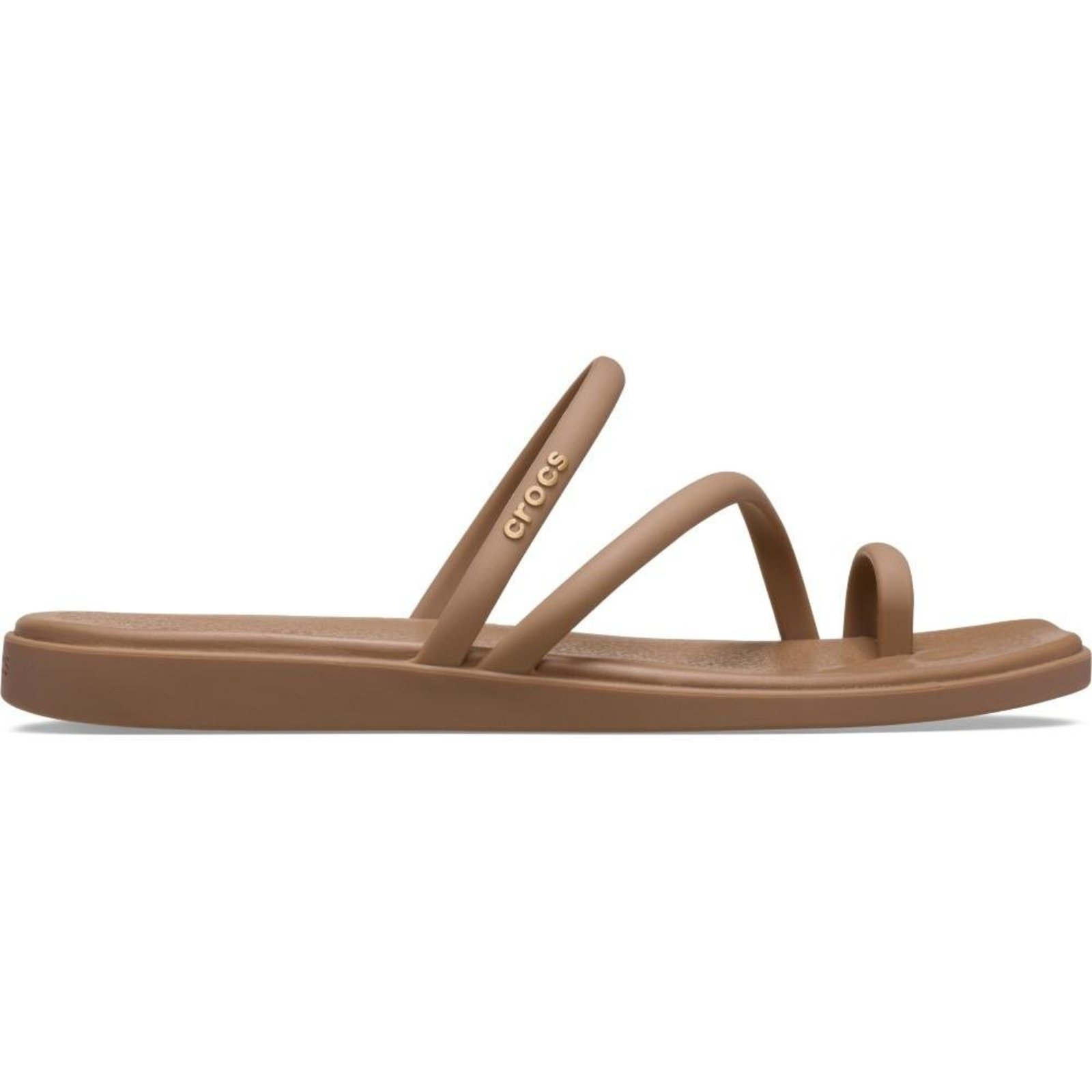 Sandália Crocs Miami Toe Loop Milk Chocolate Marrom