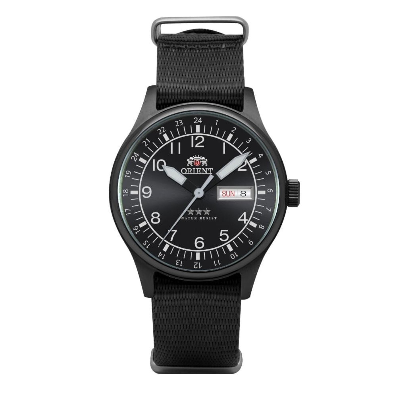 Relógio Orient Automático 3 Estrelas Preto Nylon Exclusivo Preto