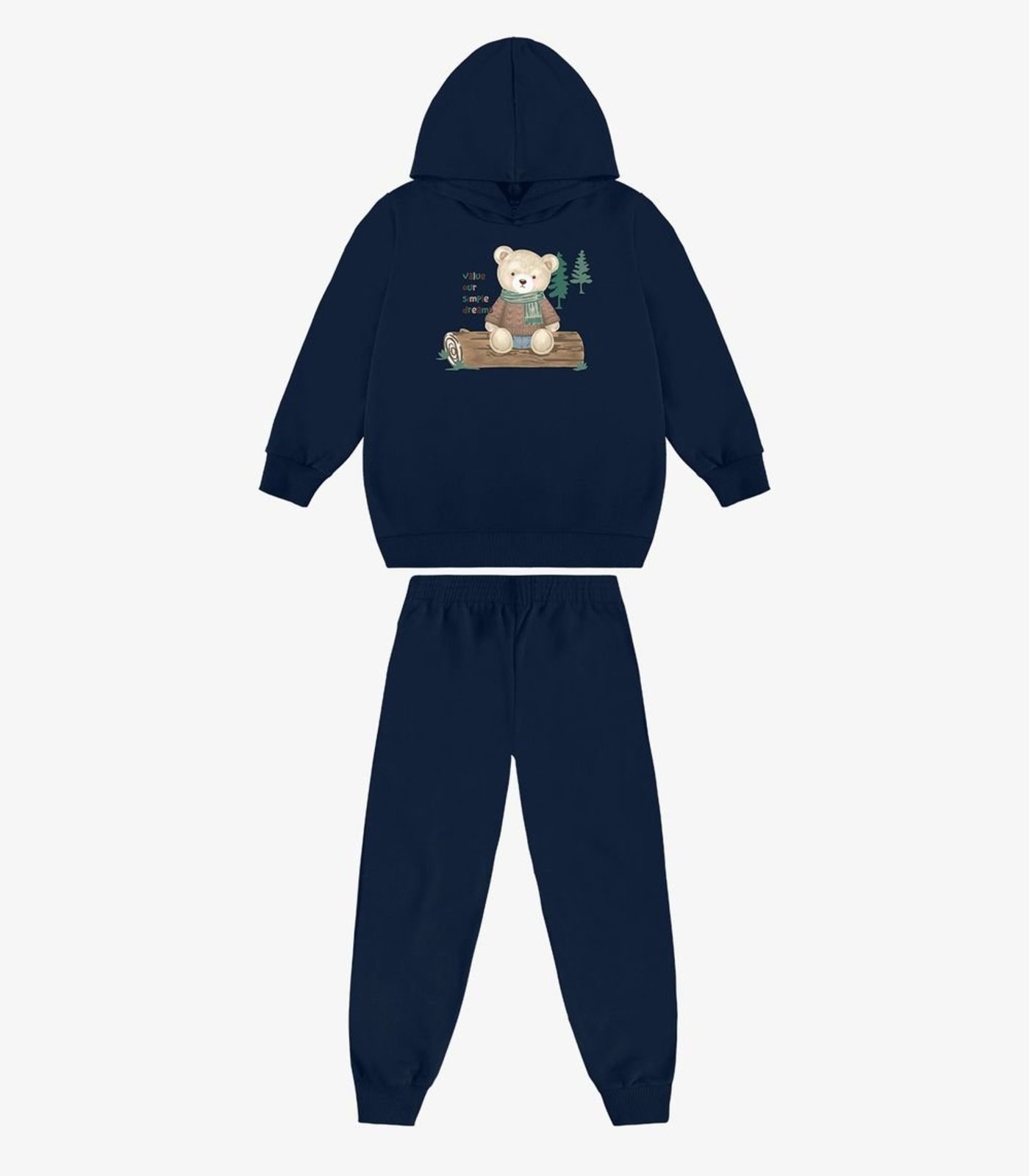 Infantil - Conjunto Blusão Com Calça Menino Rovi Azul