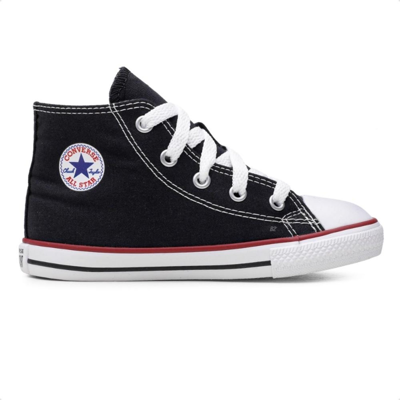Infantil - Tênis Converse Chuck Taylor All Star Canvas Cano Alto Juvenil Preto