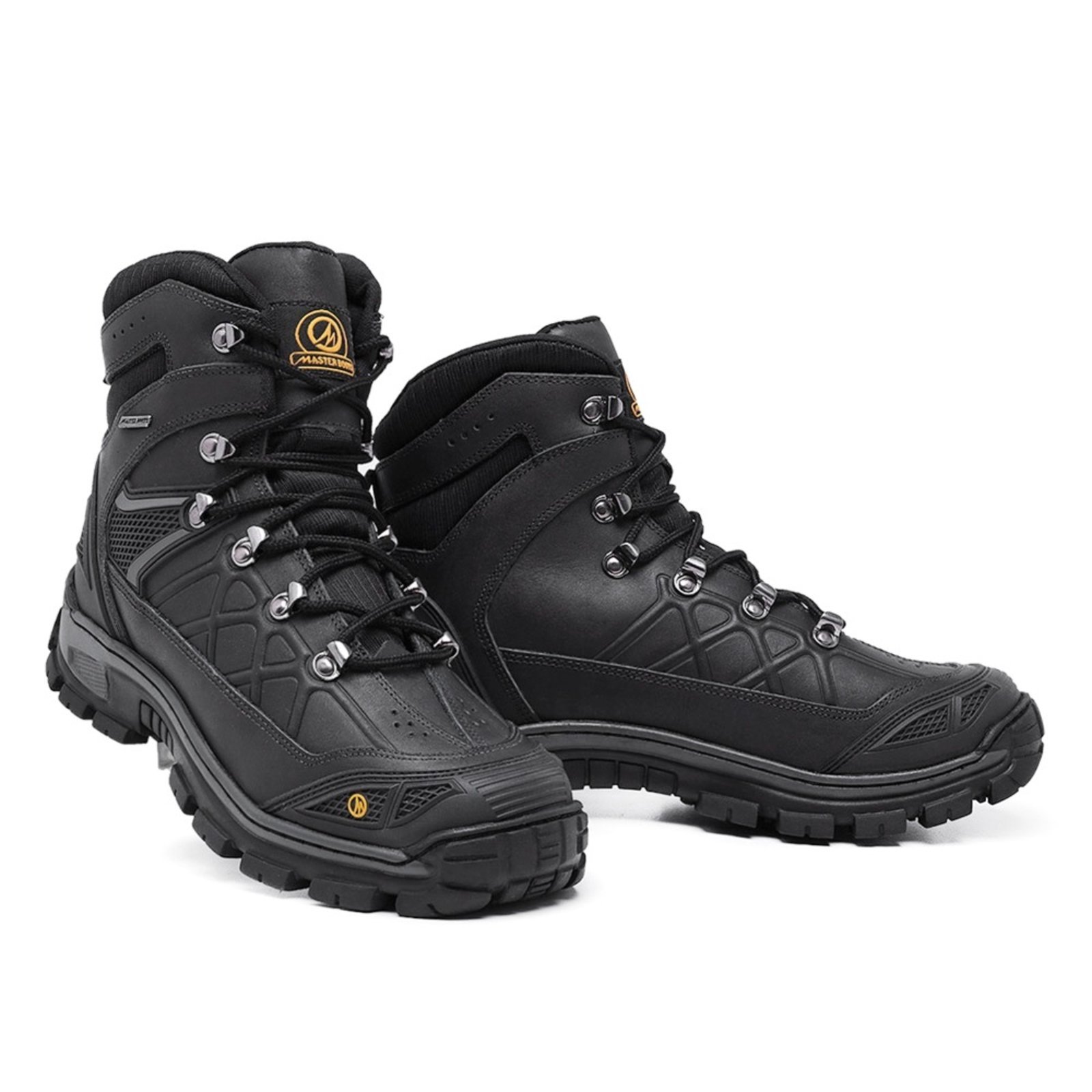 Bota Masculina Zeus Master Confort Premium Em Couro Preto