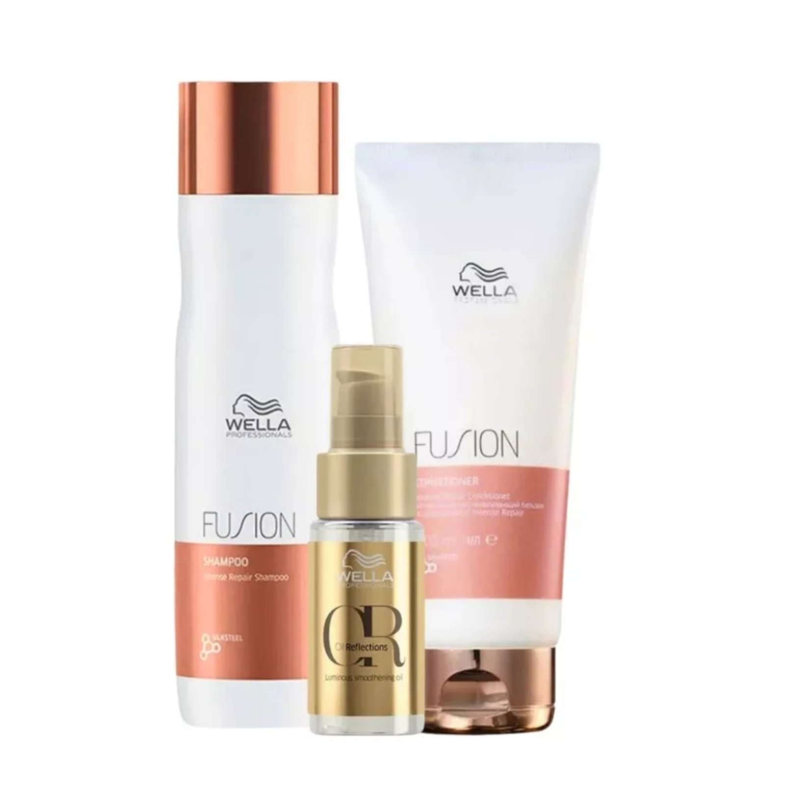 Kit Wella Professionals Fusion +Oil Reflections Trio