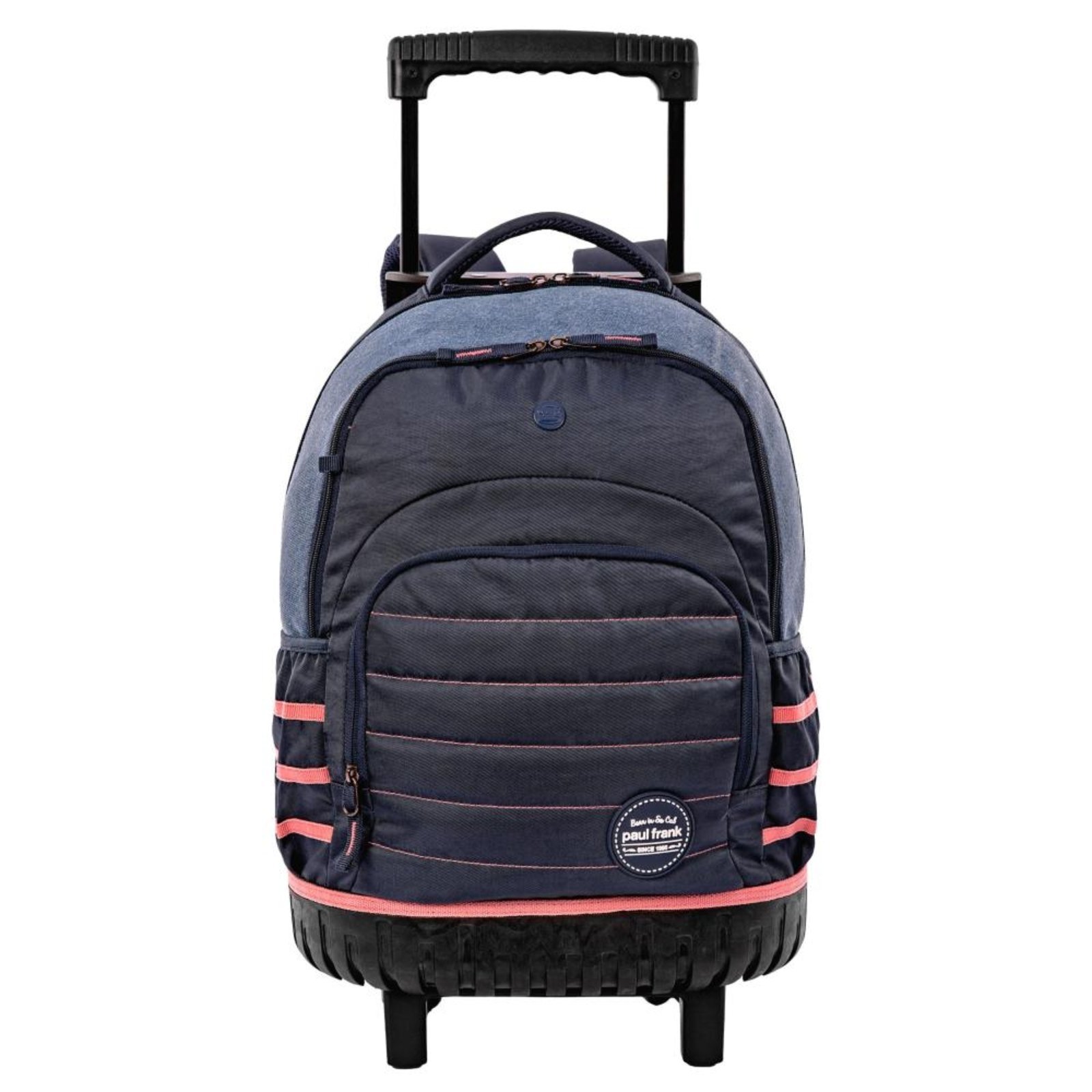 Infantil – Mochila Carrinho Externo Paul Frank World Azul – Jeans Azul