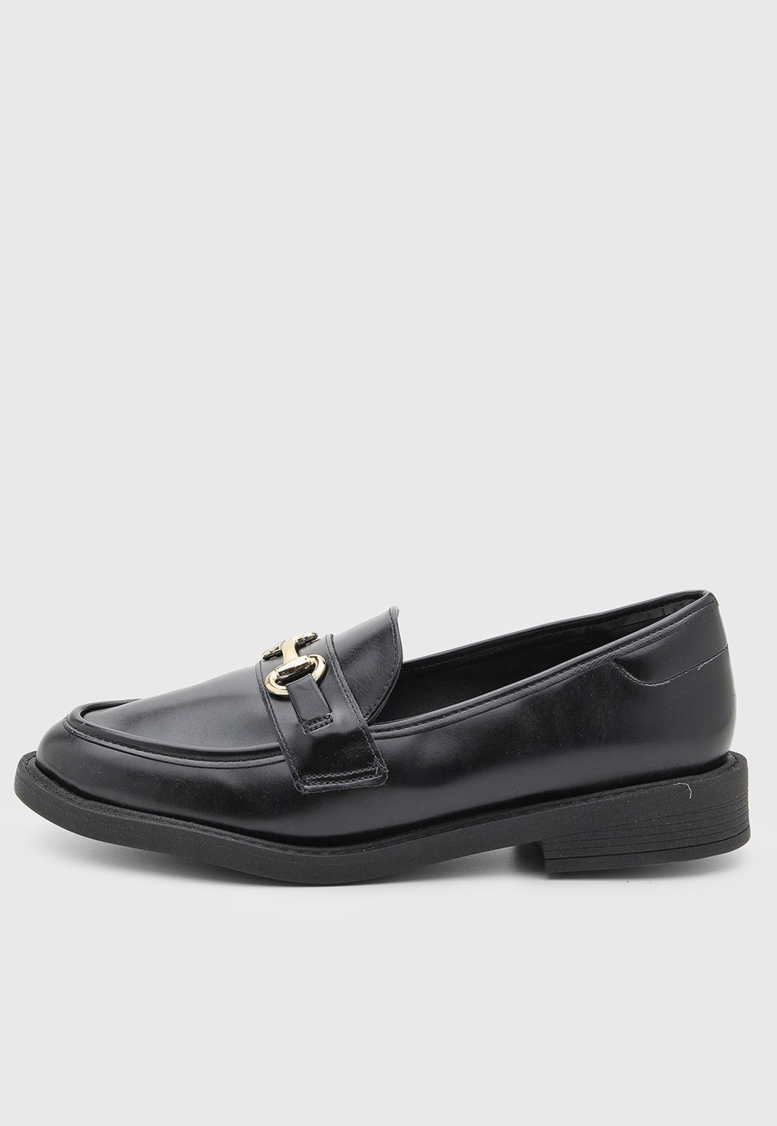 Mocassim Feminino Vizzano Detalhe Metalizado Preto