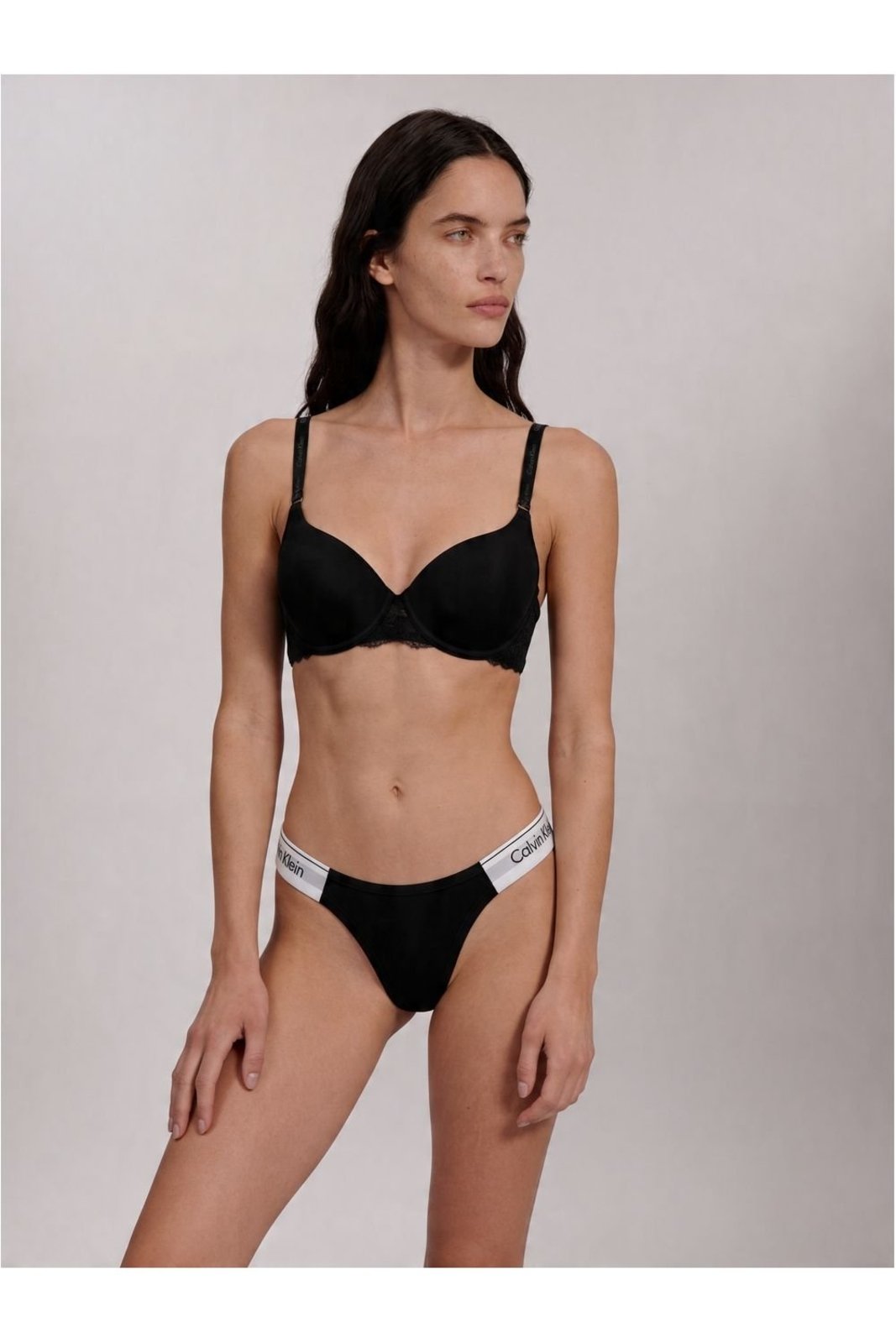 Calcinha String Modern Cotton - Preto Calvin Klein Jeans