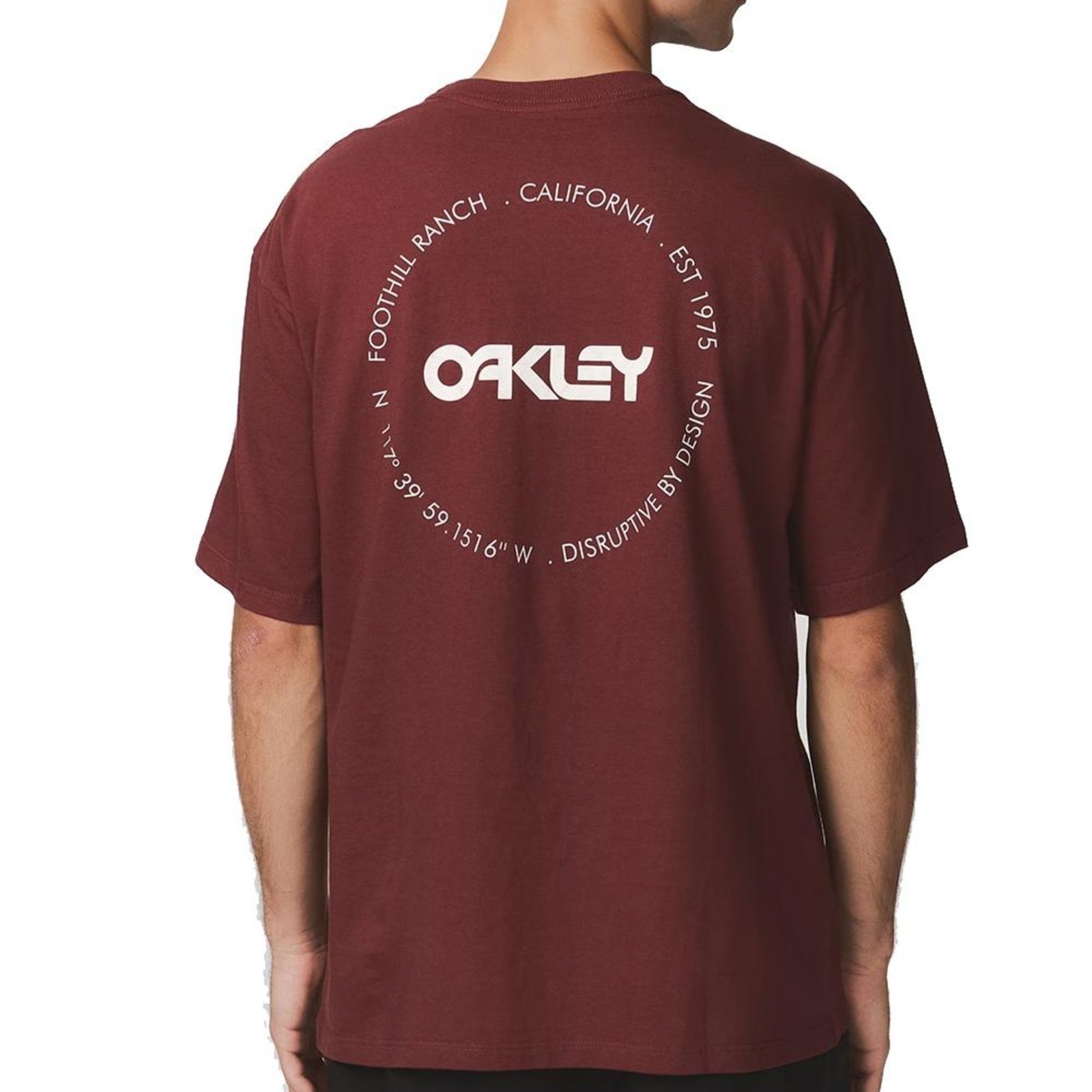 Vista 3 Camiseta Oakley B1B Classics SM26 Masculina Red Night vermelho red Oakley vermelho red
