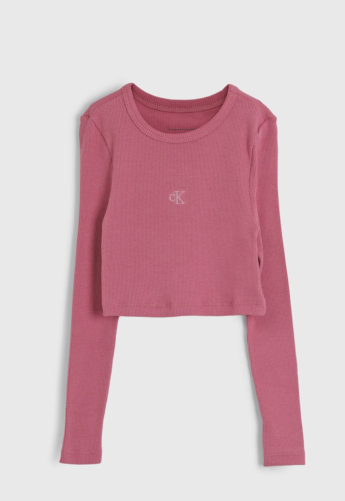 Infantil – Blusa Manga Longa Calvin Klein Canelada Rosa