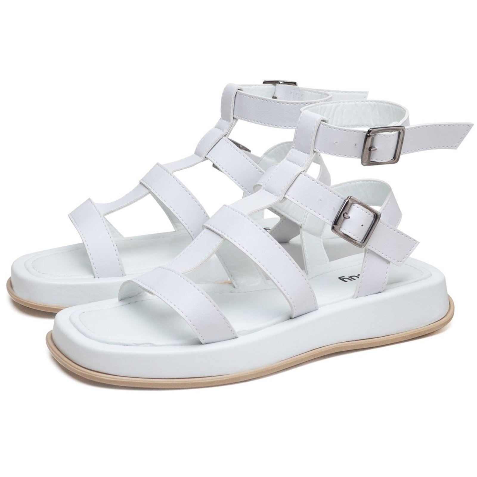 Sandália Plataforma Feminina 2055FG Branco
