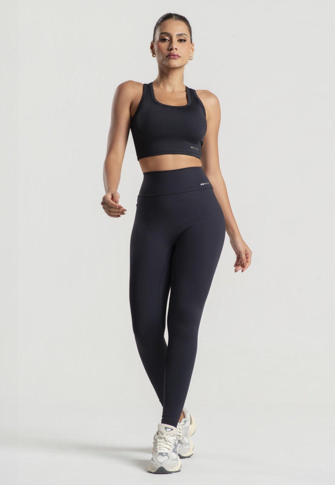 Calça Legging Básica Com Recortes Preta Wemood Cl004-001 Preto