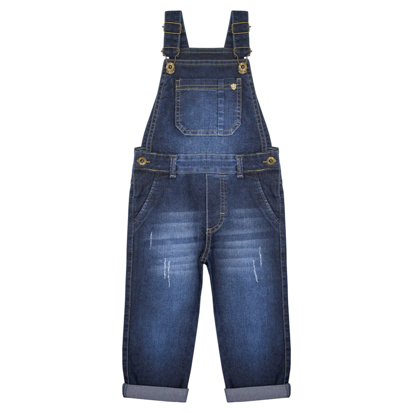 Infantil – Jardineira Look Jeans Calça Jeans