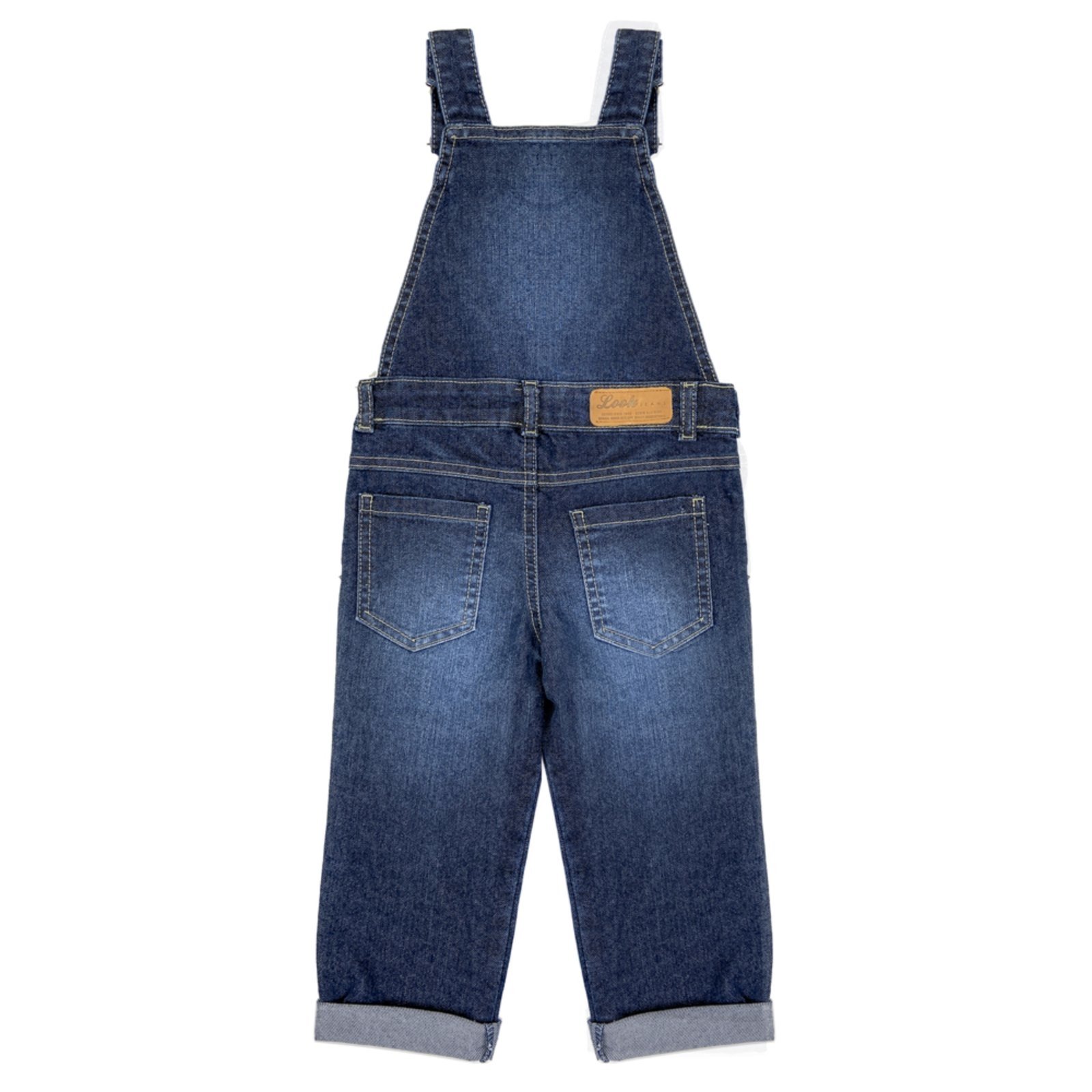 Vista 3 Infantil - Jardineira Look Jeans Calça Jeans azul Look Jeans azul