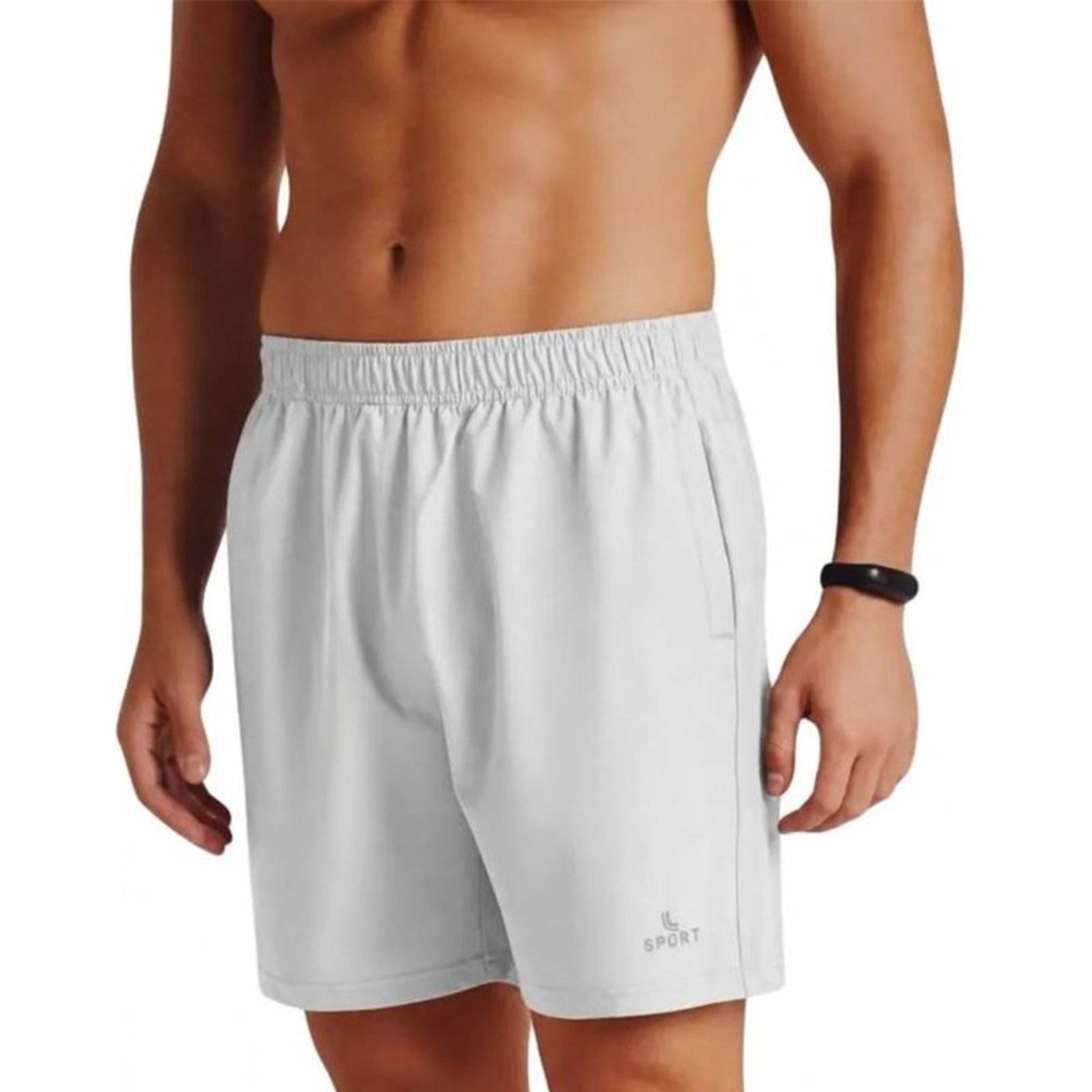 Shorts Masculino Lupo Budapeste Com Bolso Lunar Grey