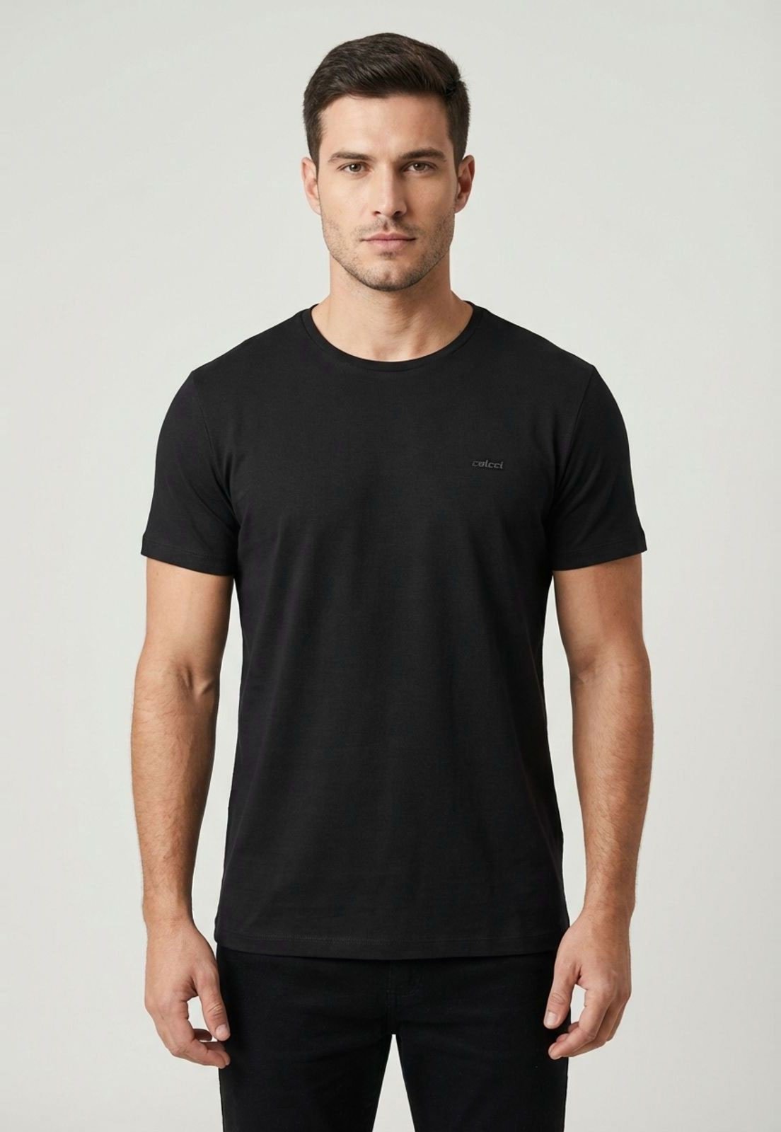 Camiseta Masculina Colcci Logo Preta