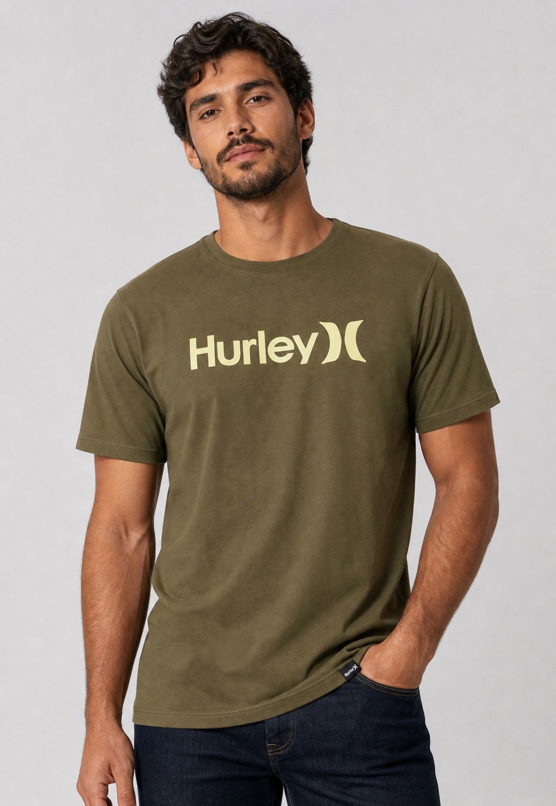 Camiseta Masculina Hurley Logo Verde