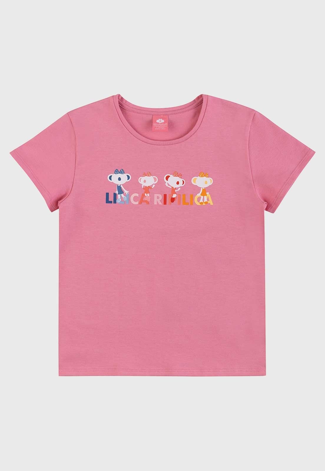Infantil - Blusa Lilica Ripilica Estampa Personagens Rosa