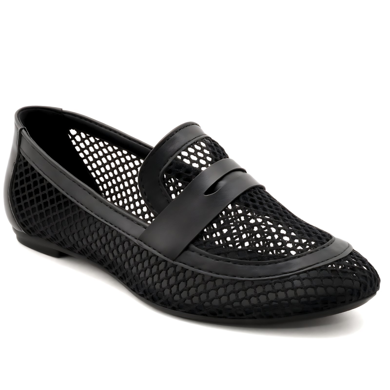 Mocassim Feminino Vazado Sapatilha Social Redinha Leve e Respirável Preto 5403