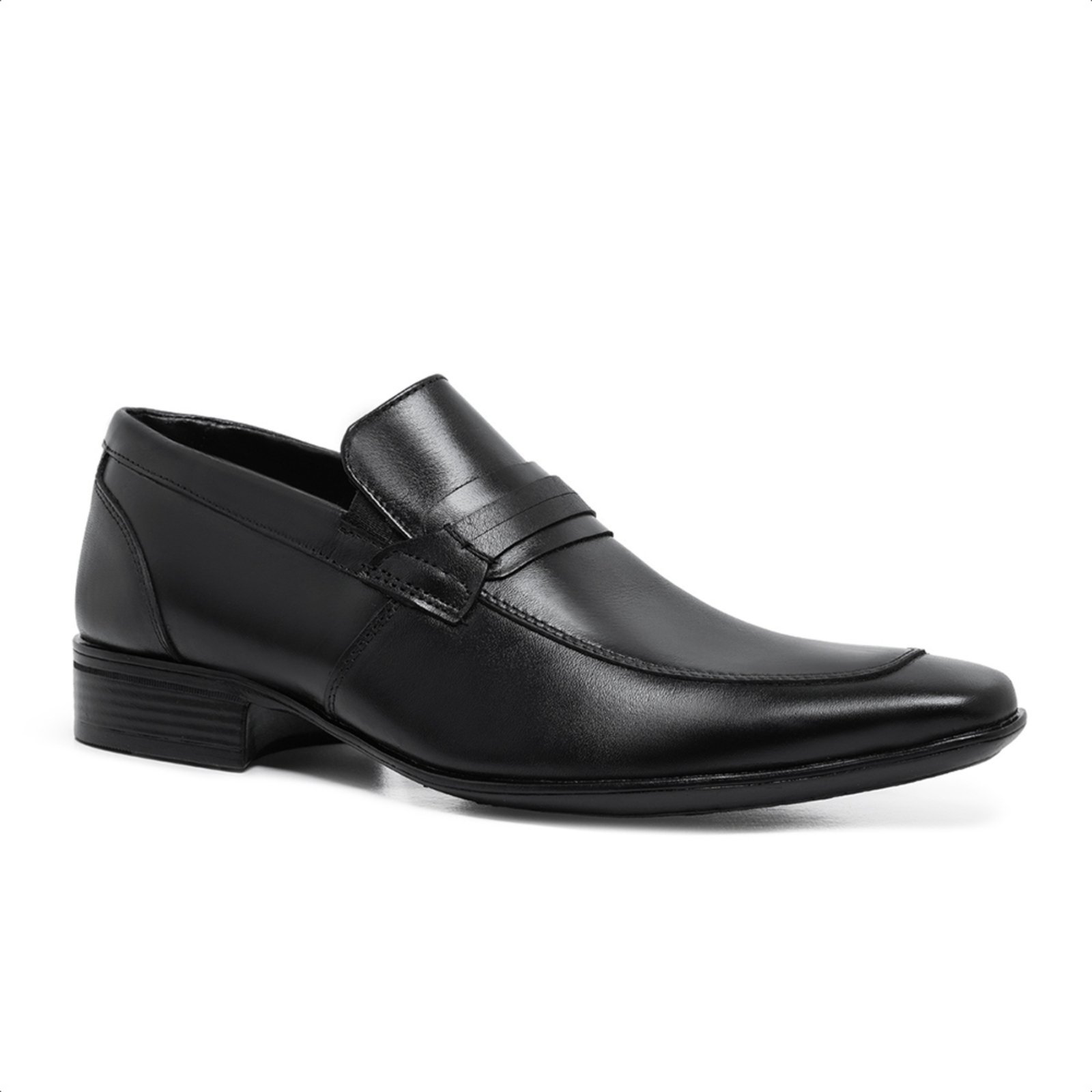 Sapato Social Malbork Estilo Italiano Couro Preto 359P