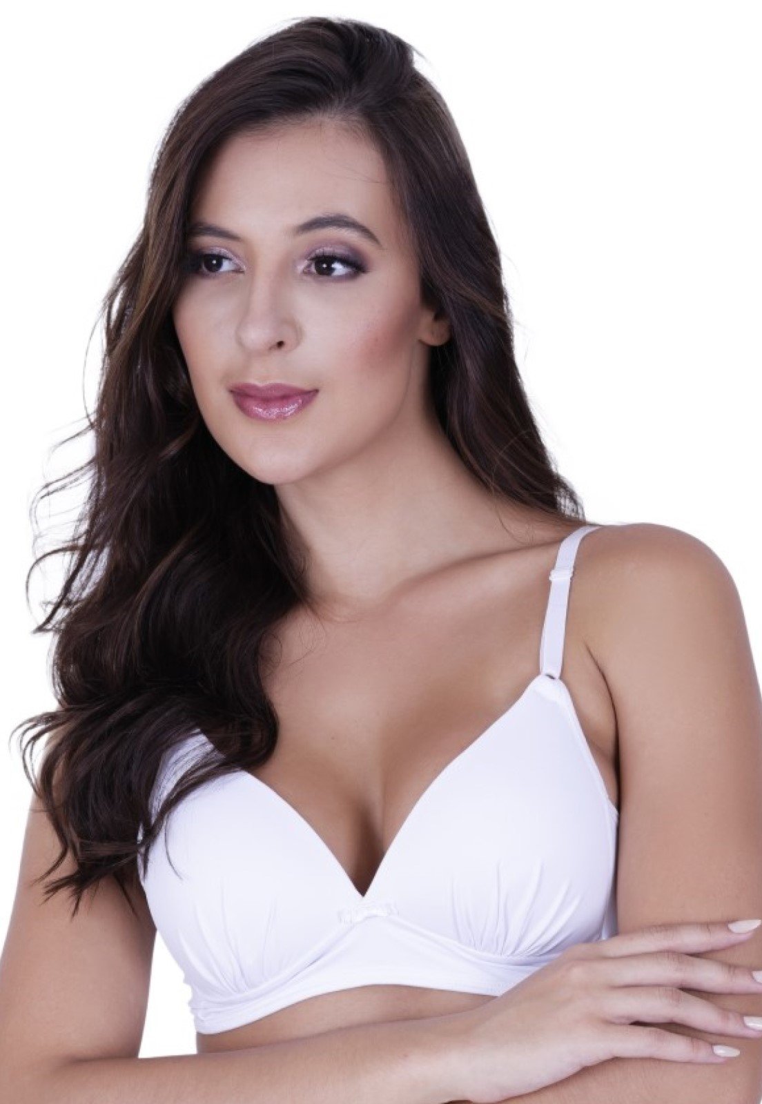 Sutiã com Bojo Conforto Molinho Terra e Mar Branco