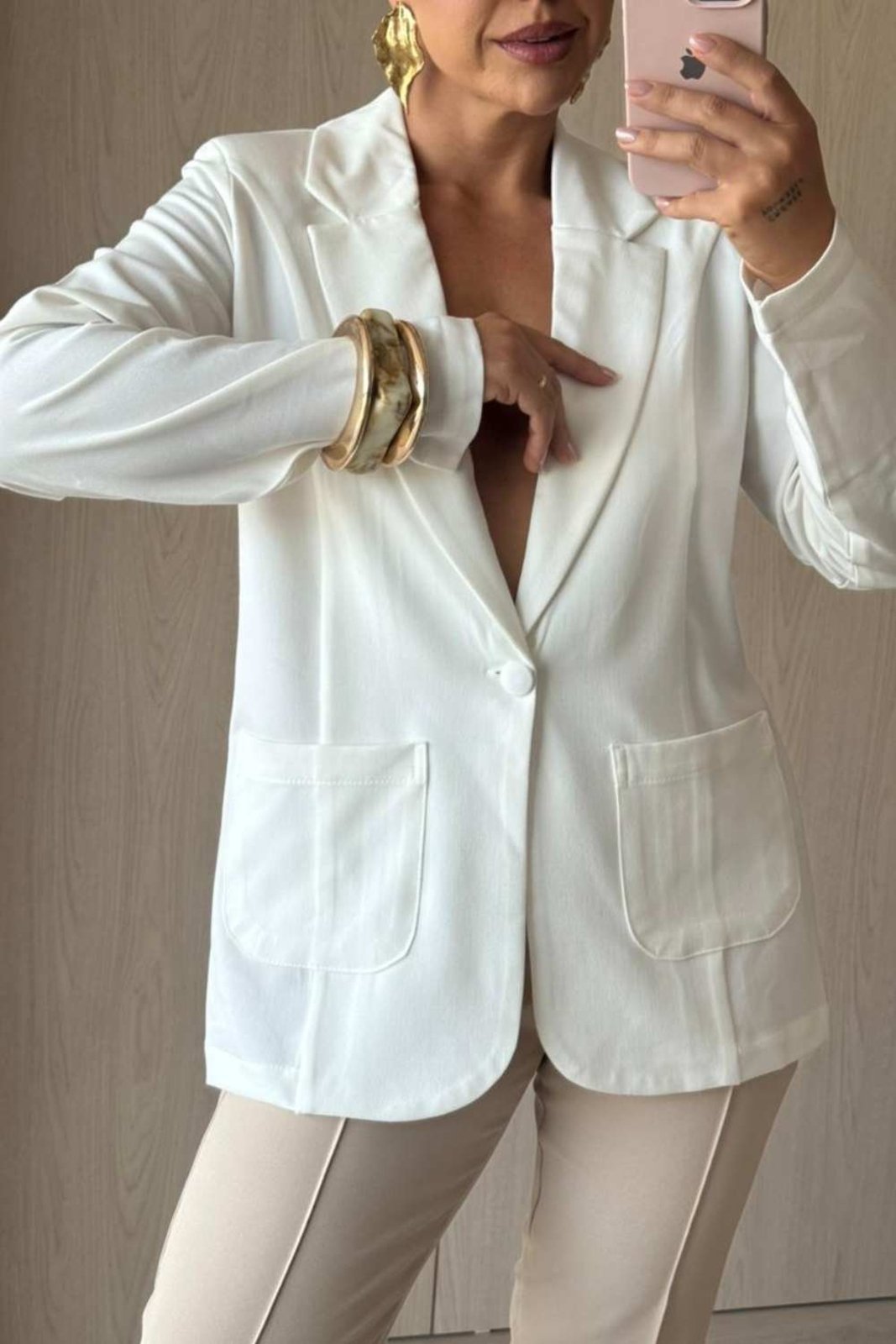 Blazer Vanibele Alfaiataria Off White