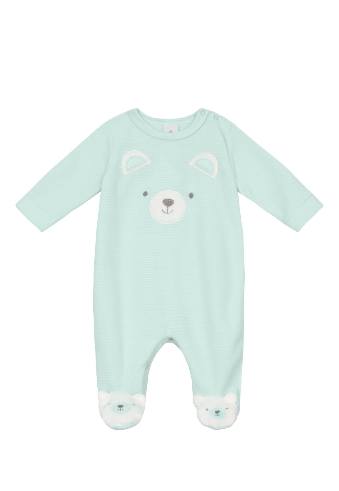 Infantil - Macacão unissex com bordado de ursinho Brandili Baby