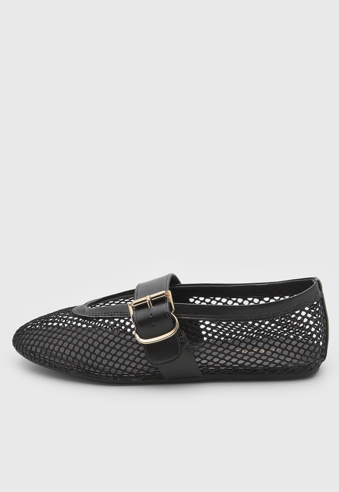 Sapatilha Feminina Arezzo Tela Fivela Preta