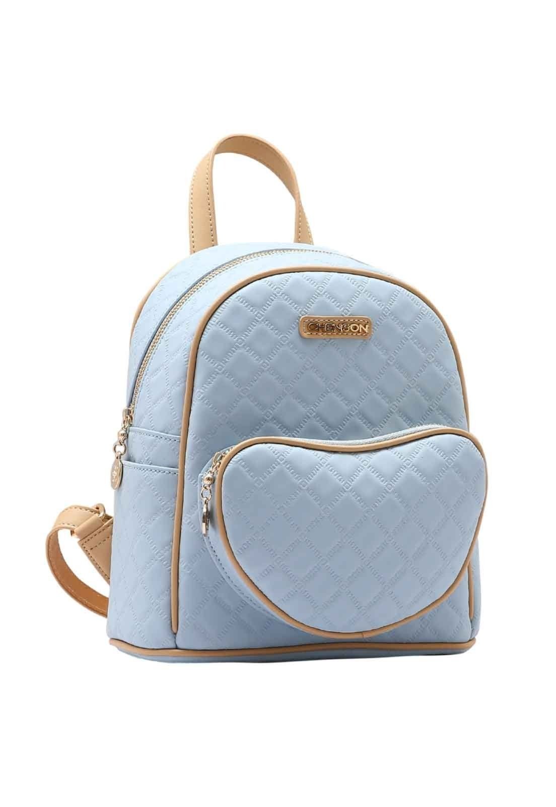 Mochila Feminina Chenson Original Matelassê Cute Costas Azul 8484979