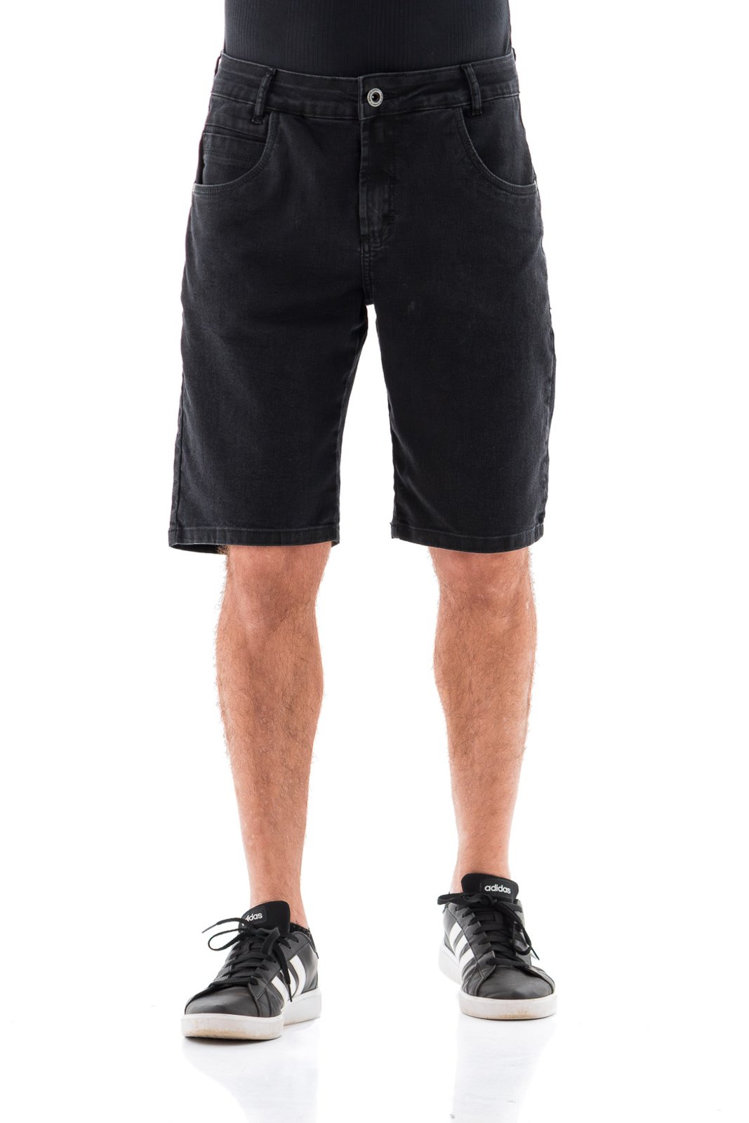 Vista 2 Bermuda Jeans Masculina Arauto Confort Black ARAUTO JEANS preto black ARAUTO JEANS preto black