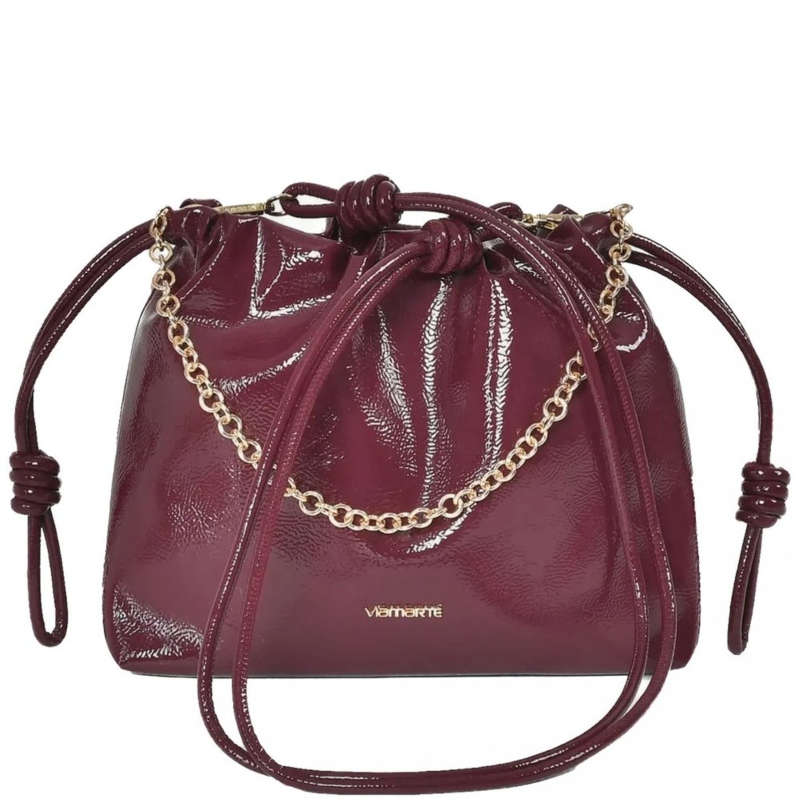 Bolsa Feminina Via Marte com Corrente B2-617 Via Marte Bordô
