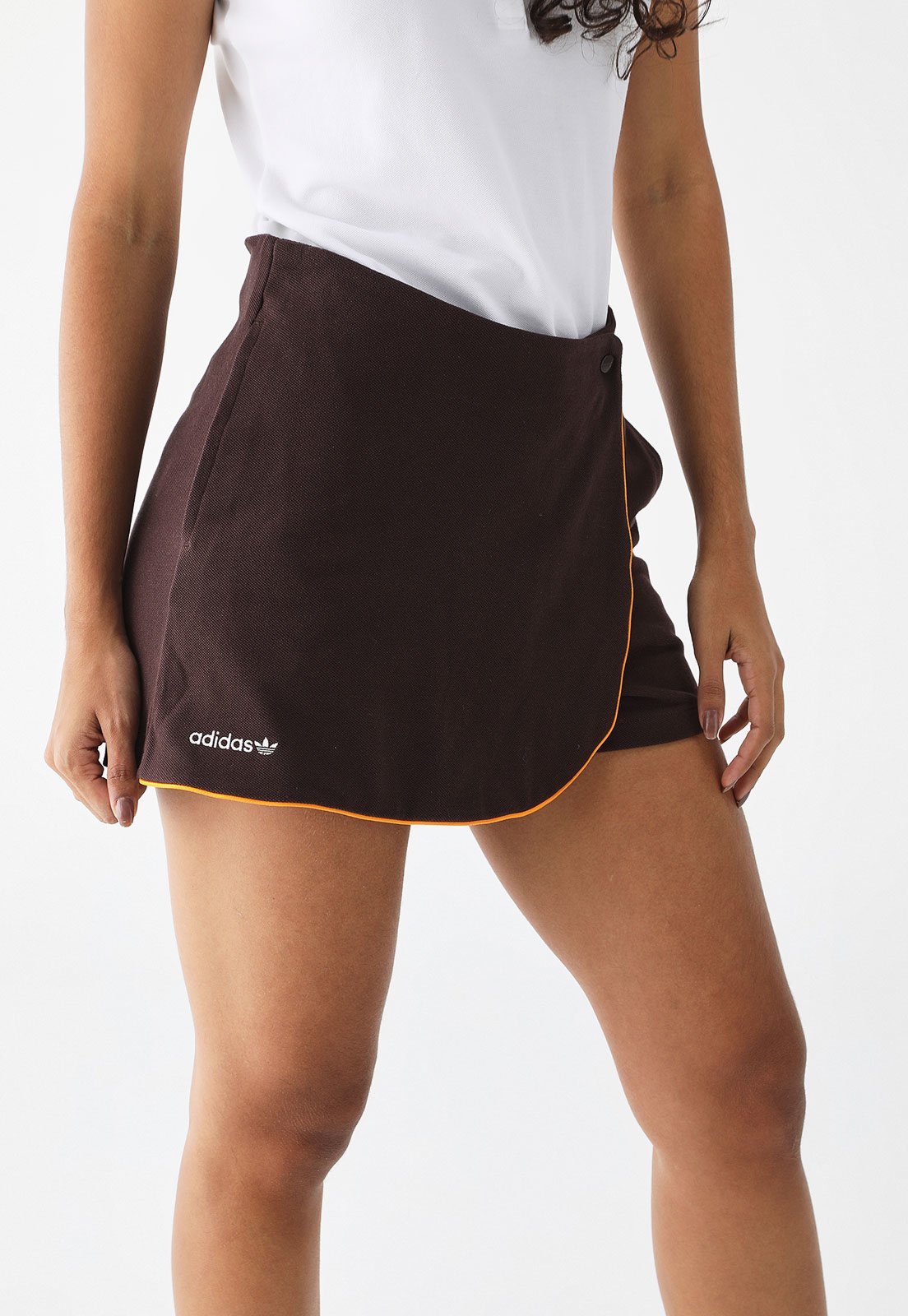 Short-saia adidas Originals Ajustada 80s Bordô