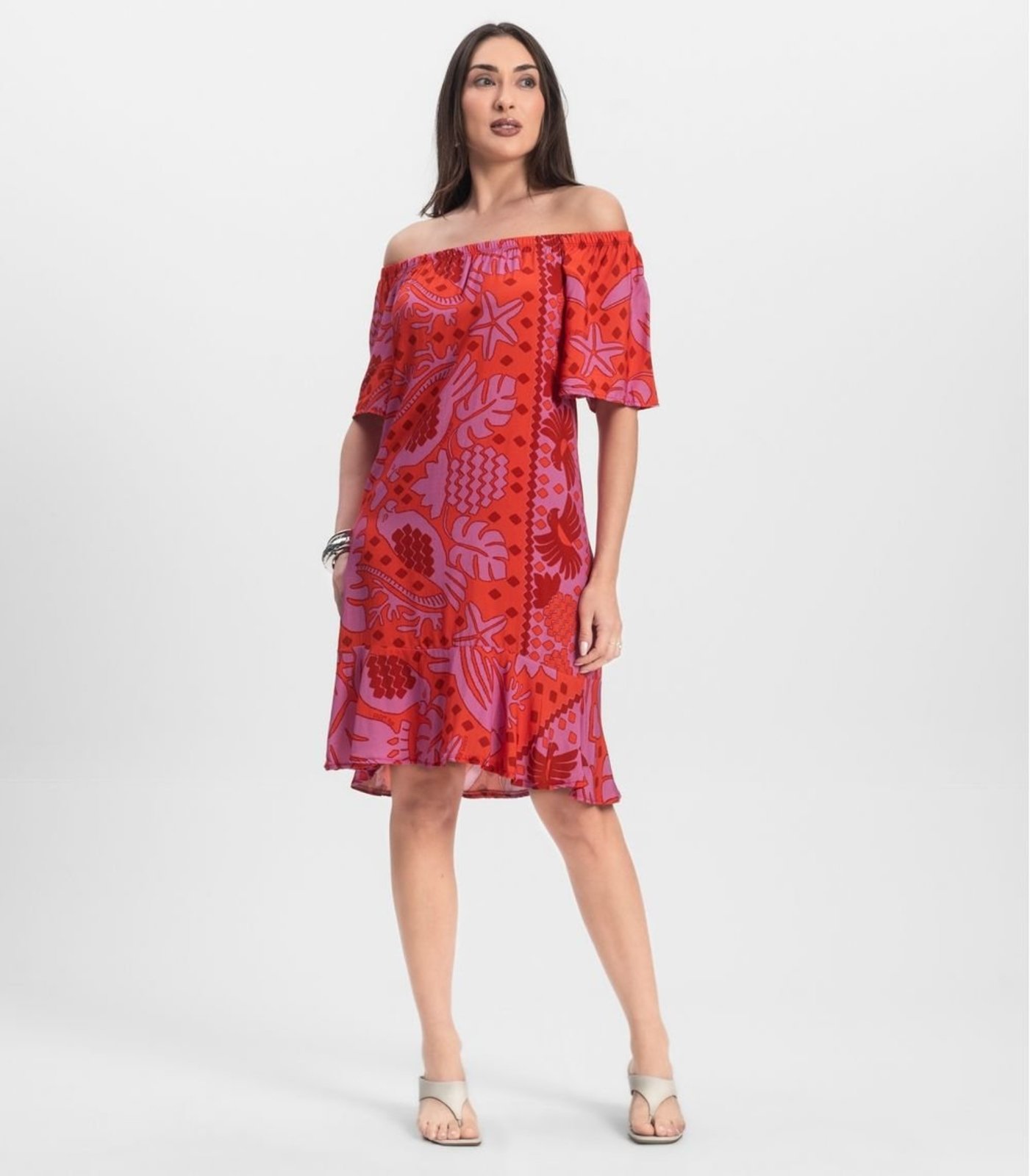 Vestido Ciganinha Infinita Cor Vermelho