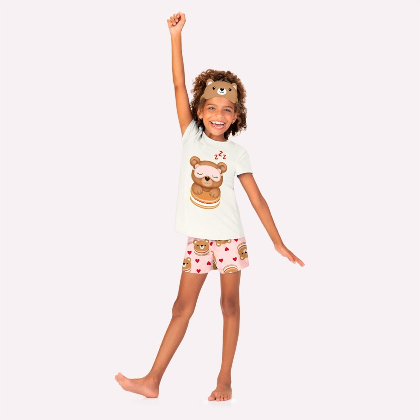 Pijama Menina com Máscara Kyly